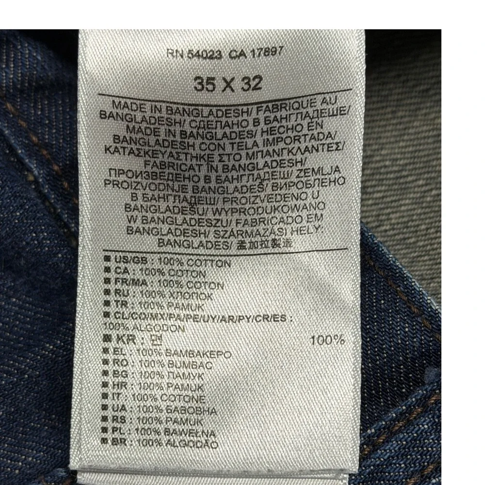 Banana Republic Jeans Mens Measures 35x31 Tag 35x32 Blue Straight Leg‎ Dark Wash